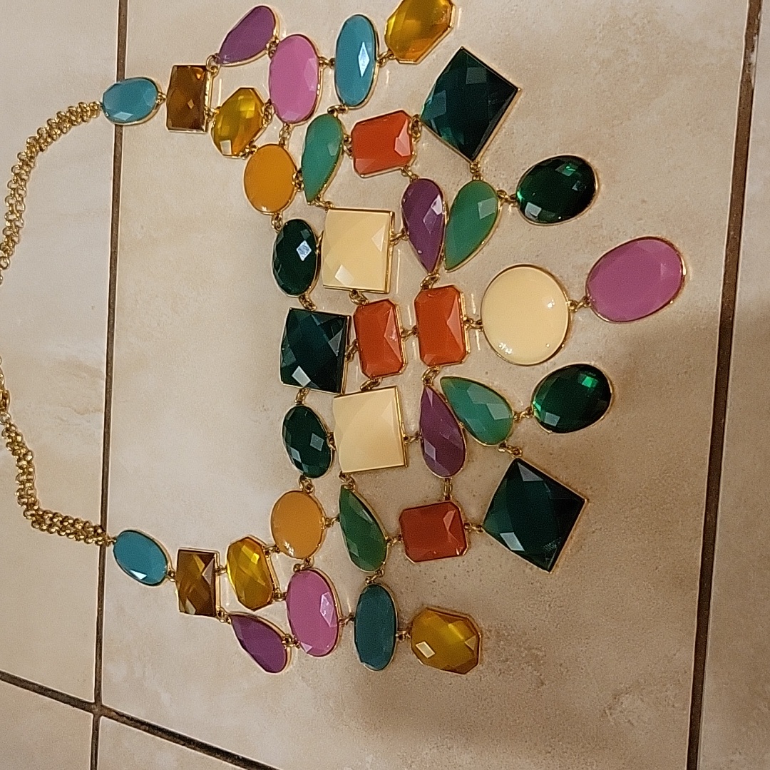 Colleen Lopez Large Adjustable Reversible Goldtone Necklace